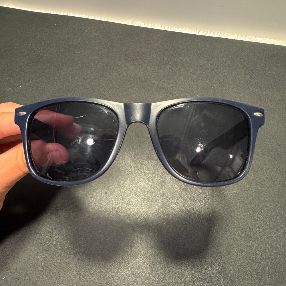 Starry Sunglasses Unisex OS Navy Blue Plastic Wayfarer Promotional Summer Beach